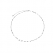 COLAR CHOKER ELOS FINOS - BANHADO A RODIO BRANCO