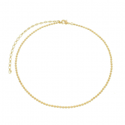 COLAR CHOKER ELOS REDONDOS MÉDIO 30CM - OURO