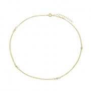 COLAR CHOKER PONTOS DE LUZ LAIS BANHADO A OURO