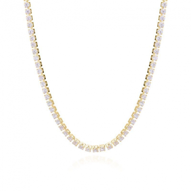 COLAR CHOKER RIVIERA CRISTAL - OURO