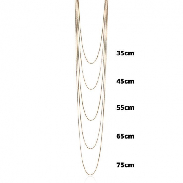 CORRENTE DE 55 CM + 5 CM DE EXTENSOR - OURO