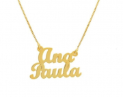 COLAR NOME COMPOSTO PERSONALIZADO - OURO