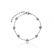 PULSEIRA COM CORAÇÕES LISOS - RÓDIO BRANCO