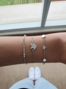 PULSEIRA COM CORAÇÕES LISOS - RÓDIO BRANCO